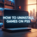 how to uninstall games on ps5