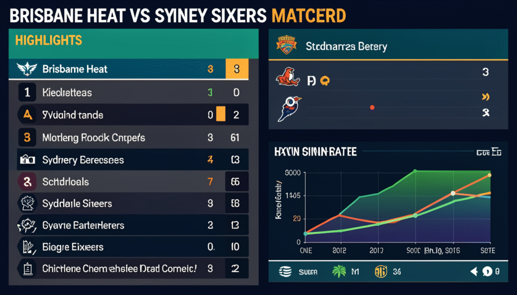brisbane heat vs sydney sixers match scorecard